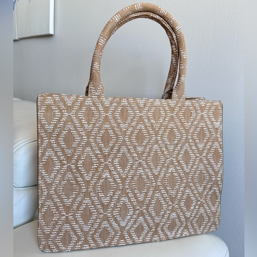 NWT MAJE Patterned Tote in Tobacco - Picture 6 of 15